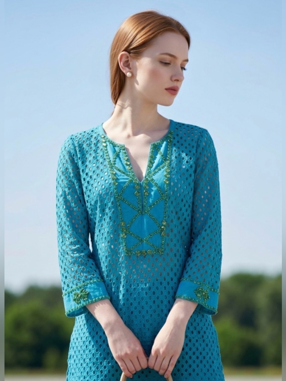 Soft Surroundings Eyelet Cover-up
